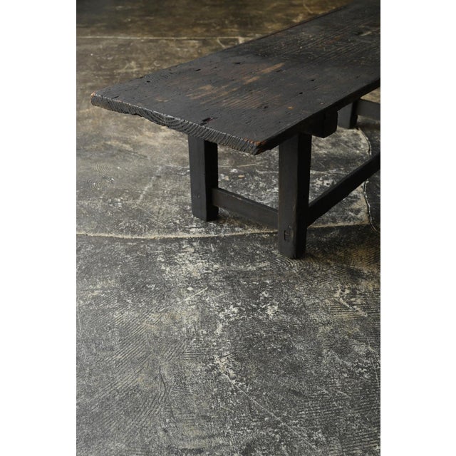 Antique Japanese Cedar Writing Desk / Meiji-Taisho Era / Soot-Darkened Table For Sale - Image 11 of 18