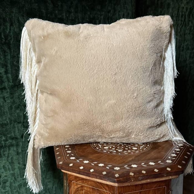 Raddix Cushion with Faux Faur by Sohil Design For Sale - Image 4 of 5