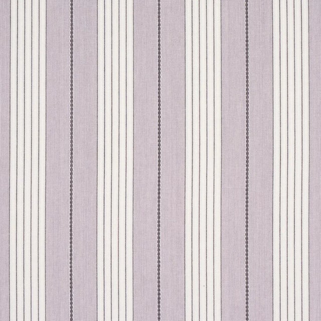 Schumacher Audrey Stripe Fabric in Lilac For Sale