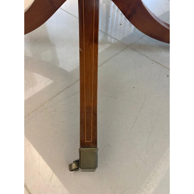 Antique Regency English Figured Mahogany Extending Dining Table, 1920s For Sale - Image 11 of 12