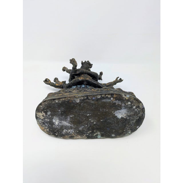 Early 19th Century 18th-19th Century Tibetan Bronze Hayagriva/Vajradara in Yabyum Posture For Sale - Image 5 of 6