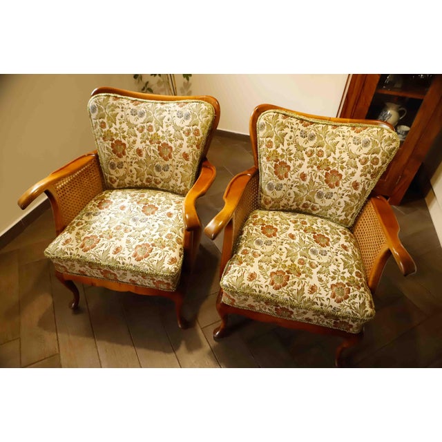 German Chippendale Cane Armchairs by Adolf Wrenger, 1960s, Set of 2 For Sale - Image 17 of 18