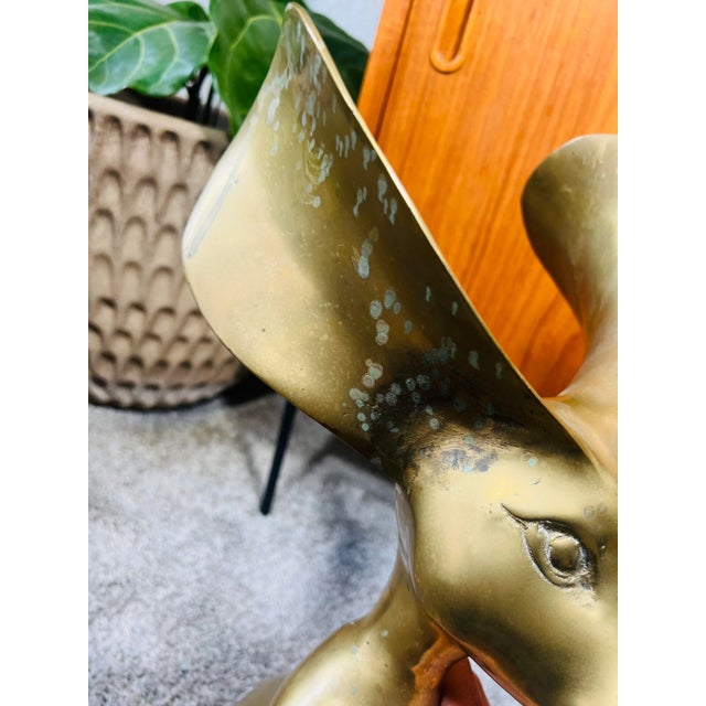 1960s Mid Century Vintage Large Brass Mouse Shrew For Sale - Image 5 of 10