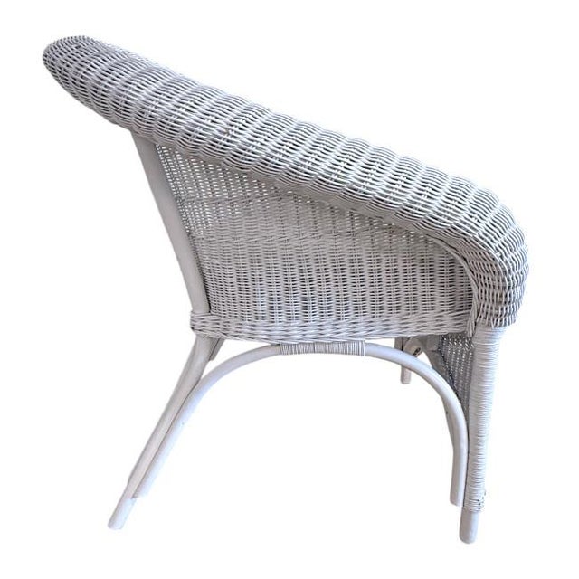 Henry Link Wicker Dining Set With Glass Top – 5 Pieces For Sale - Image 9 of 9