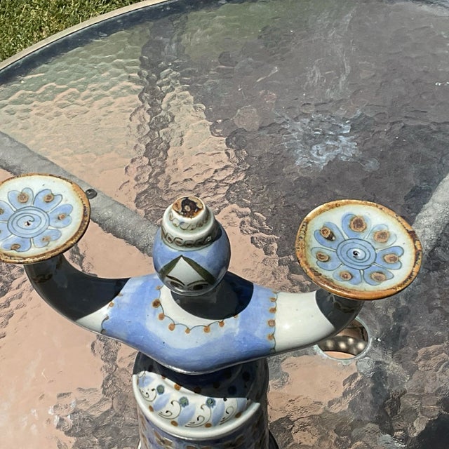 American 1960s Tonala Lady Candelabra Signed Ken Edwards For Sale - Image 3 of 3