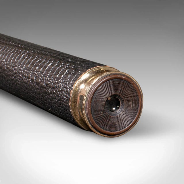 Large Vintage Wwii Telescope, English, Brass, Military Broad Arrow, Ottway & Co For Sale - Image 6 of 9