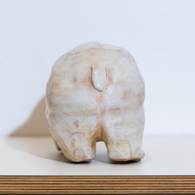 Antique White Vintage Signed Merry Kyle Studio Pottery Ceramic Polar Bear Sculpture For Sale - Image 8 of 12