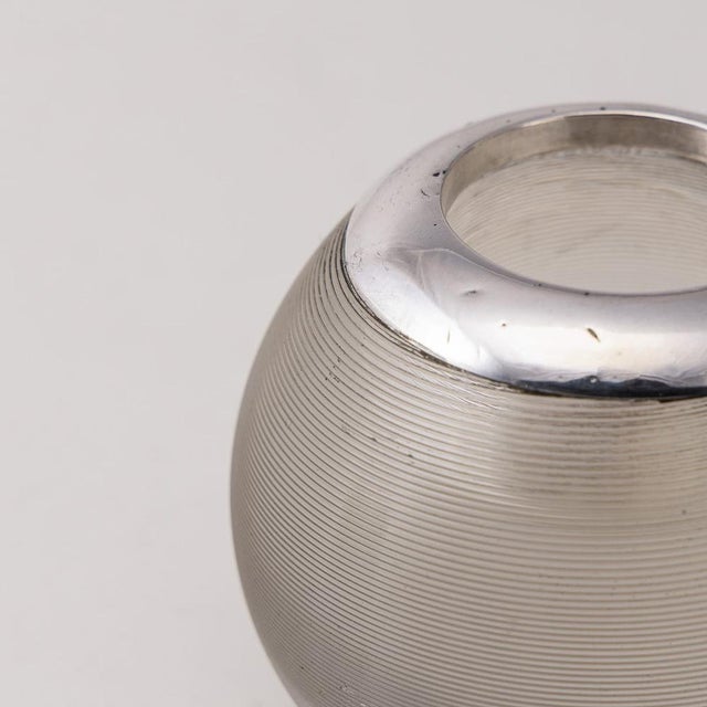 1900 - 1909 Antique Silver Mounted Glass Match Striker, 1909 For Sale - Image 5 of 9