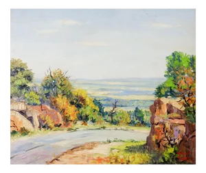 Impressionist Valley Landscape Painting by Simon Michael