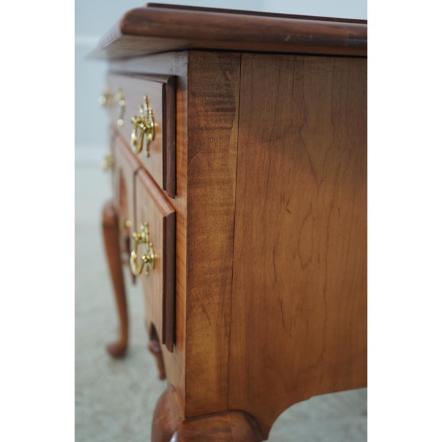 1980s Tiger Maple Hand Crafted New England Lowboy For Sale - Image 16 of 18