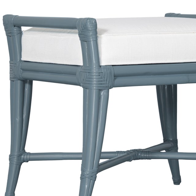 Small Malacca Bench - Regatta Blue For Sale In West Palm - Image 6 of 8