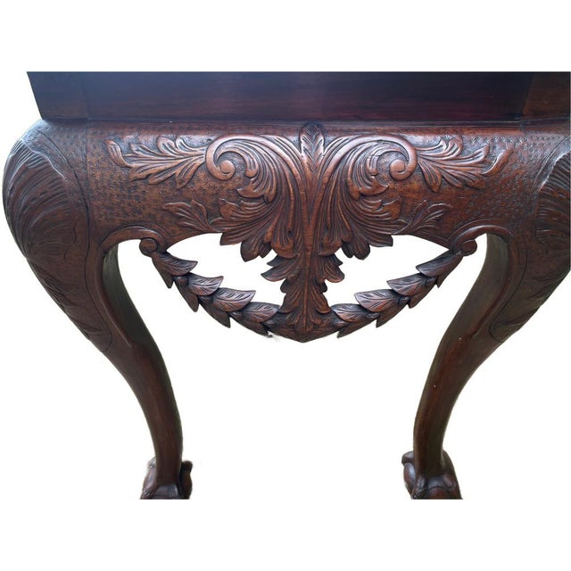 Antique Irish Mahogany Serving Table For Sale - Image 11 of 17