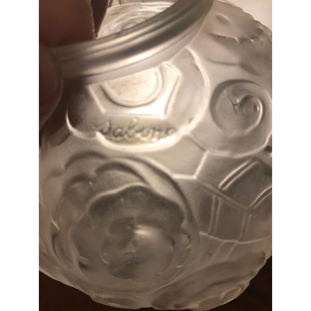 French Art Deco Floral Table Lamps Signed by Sabino - a Pair For Sale - Image 12 of 13