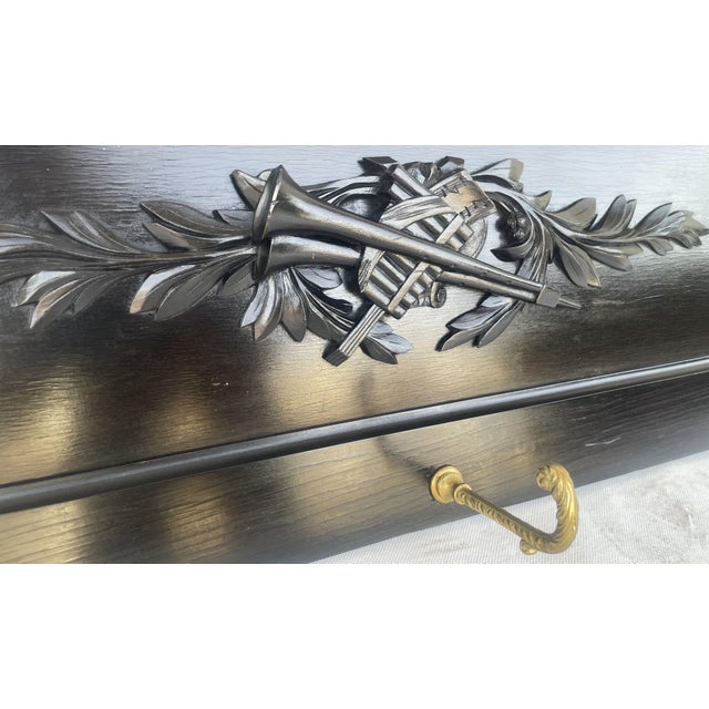 Antique Black Wall Coat Rack, 1890s For Sale - Image 18 of 18