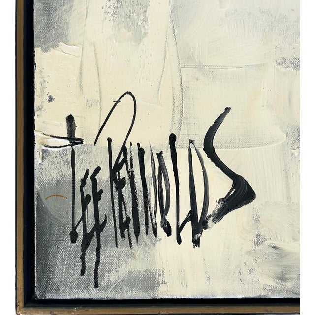 Large Vintage Lee Reynolds Abstract Butterfly Painting, Framed Offered for sale is a large late 20th-century framed...