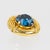 Metal Sonia Rykiel Clip Earrings Gilded Metal and Blue Crystal Rhinestones For Sale - Image 7 of 7