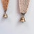 Mid-Century Modern Vintage 1970s Geometric Studio Fiber Art Wall Hanging in Earth Tones With Brass Bells For Sale - Image 3 of 5