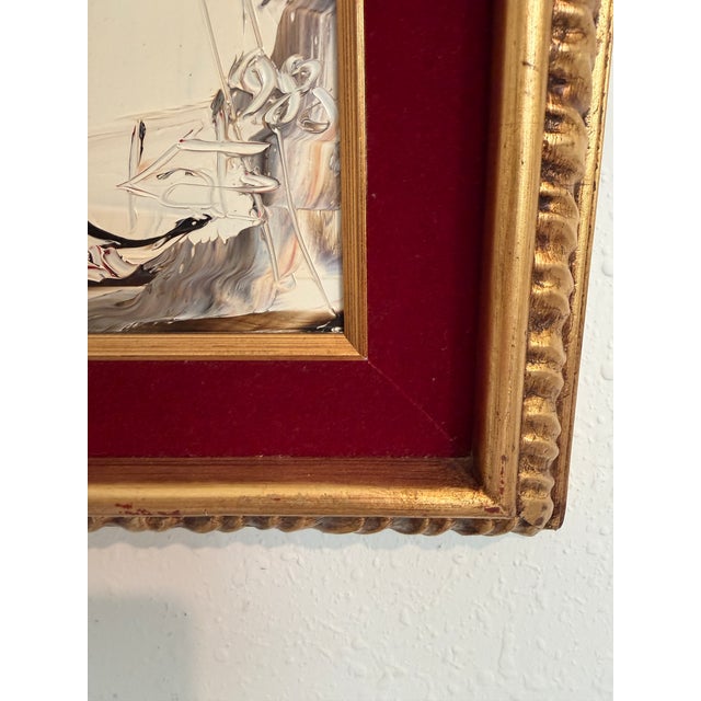 1980 Morris Katz (1931–2010) Original Oil Painting Clown Impasto Palette Knife For Sale - Image 10 of 13