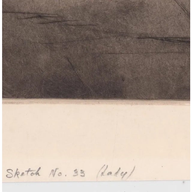 Alexander Aladar Blum (1889-1969) "Sketch no. 33 (Lady)" etching on paper, pencil signed and titled. Blum studied art at...