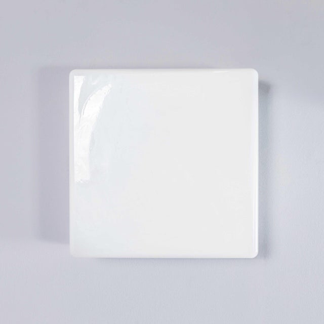 1950s Czech Opaline Square Dish Wall Lamp, 1950s For Sale - Image 5 of 11