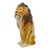 Mid 20th Century Italian Majolica Pottery Guardian Lion Statue For Sale