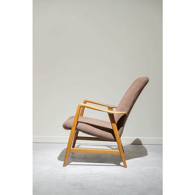 Wood Italian Armchair with Arms, 1950s For Sale - Image 7 of 8