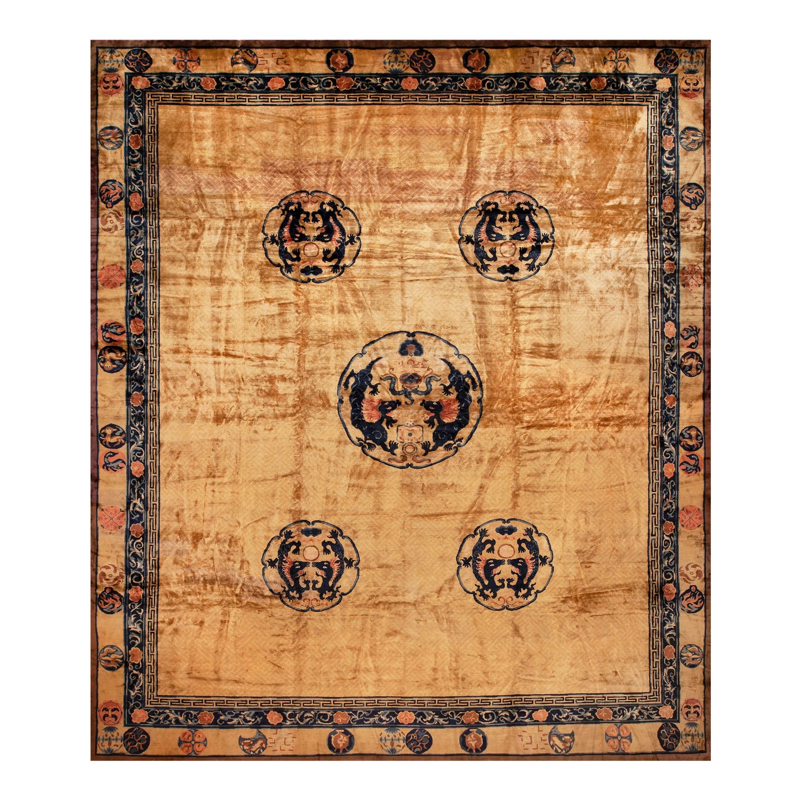 Nazmiyal Collection Antique Chinese Imperial Rug | Chairish