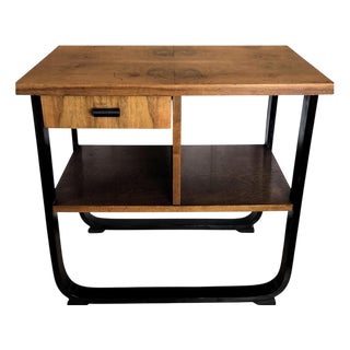 Mid-Century Italian Art Deco Style Walnut Burl Dry Bar Cabinet, 1940s For Sale