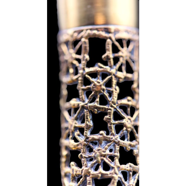 Vintage Scandinavian Brutalist Space Age Candleholders by Pentti Sarpaneva, Finland, 1960s, Set of 2 For Sale - Image 6 of 14