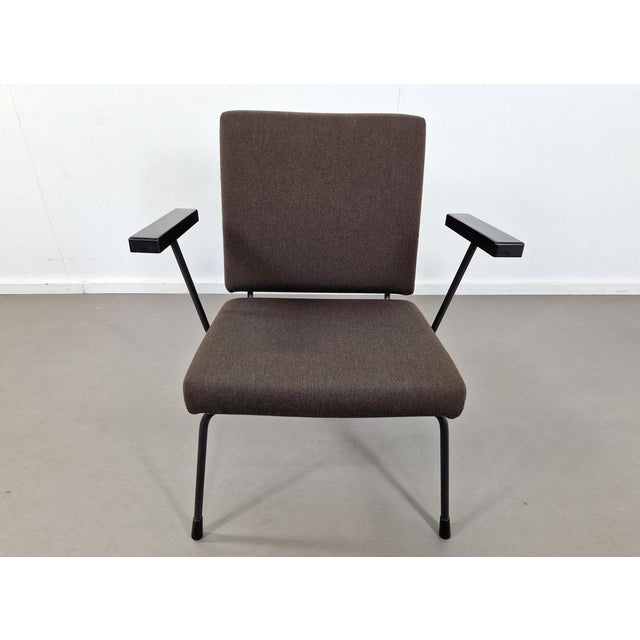 Brown 1401 Chair by Wim Rietveld for Gispen, 1960s For Sale - Image 8 of 14