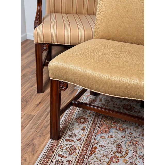 Set of 8 Henkel Harris Mahogany Chippendale Dining Chairs For Sale - Image 12 of 15