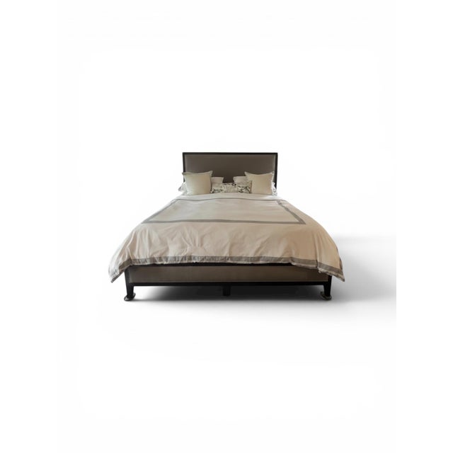 Contemporary French Contemporary Fabric Panel Bed For Sale - Image 3 of 12