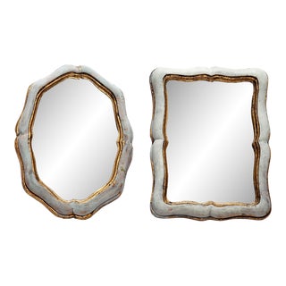 Set of 2 Mid 20th Century Florentine Accent Wall Mirrors For Sale