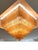 Elegant luxury flush mount made in amber-Rosè Murano glass “squared” elements. “Squared ” are blown inside a wooden mold,...