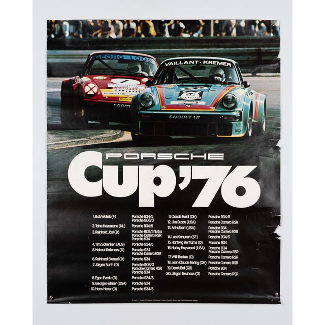 Porsche World Champions Poster by Advertising Agency Strenger, 1976 For Sale - Image 3 of 9