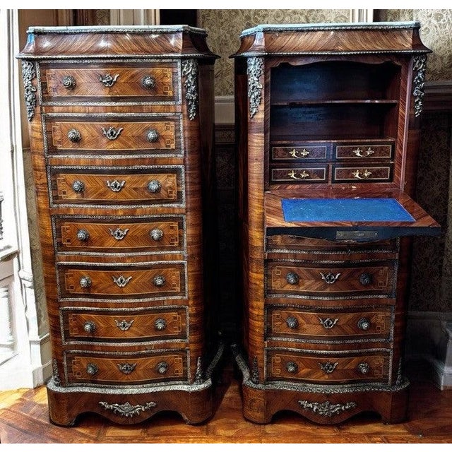 Napoleon III Chests of Drawers, 1800s, Set of 2 For Sale - Image 15 of 15