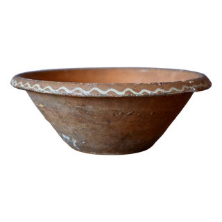 Antique Terracotta Bread Bowl, Alsace, 1920s For Sale