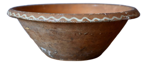 Antique Terracotta Bread Bowl, Alsace, 1920s