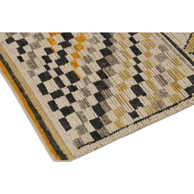 Not Yet Made - Made To Order Rug & Kilim’s Moroccan Style Rug in White, Gold, Black - 3'x10' For Sale - Image 5 of 6