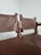 Animal Skin Spanish Brutalist Safari Bench in Brown Leather For Sale - Image 7 of 14