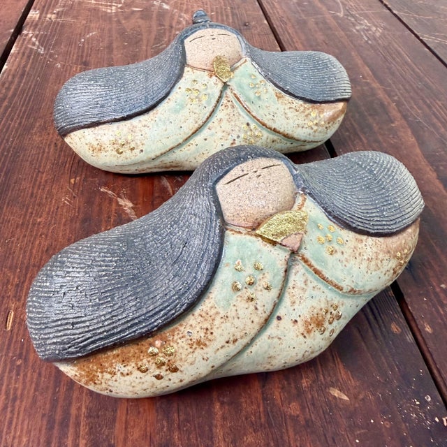 Vintage Japanese Hina Figures in Ceramic, Japan, 1970s, Set of 2 For Sale - Image 4 of 16