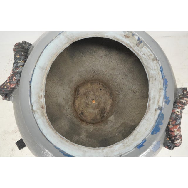 Gray Mid 20th Century Grand Scale Spanish Revival Gray Concrete Garden Planter For Sale - Image 8 of 10