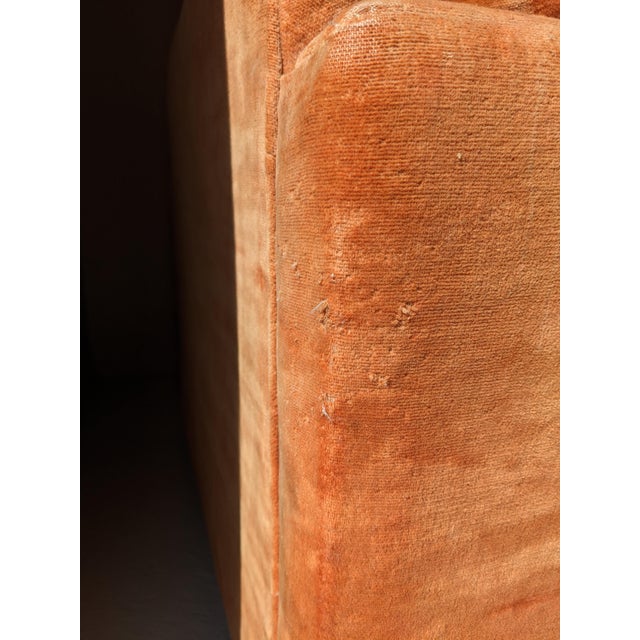 Milo Baughman Mid 20th Century Milo Baughman for Thayer Coggin Orange Cube Chair For Sale - Image 4 of 16