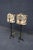 2010s Pair of Brass & Bronze Finish Table Lamps With Coconut Shell Shades For Sale - Image 5 of 12