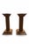 1930s Art Deco Oak Candlesticks with Original Brass Inserts by Meubelfabriek Oisterwijk, 1930s, Set of 2 For Sale - Image 5 of 9