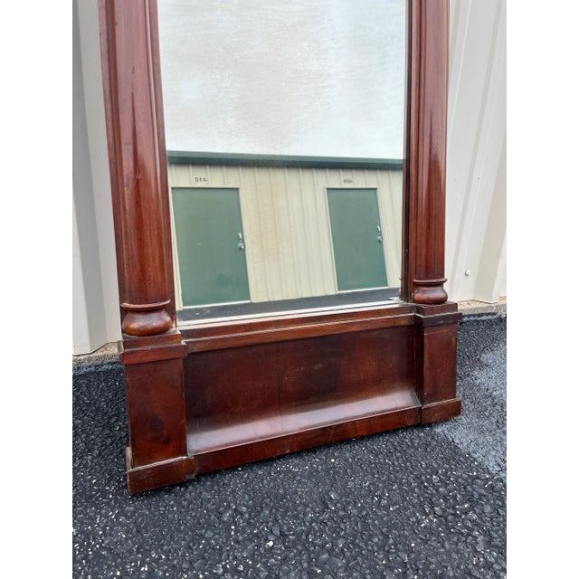 Wood 19th Century Empire Mahogany Framed Pier Mirror For Sale - Image 7 of 12