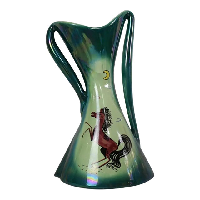 Vintage Deruta Made in Italy Ceramic Pottery Vase For Sale