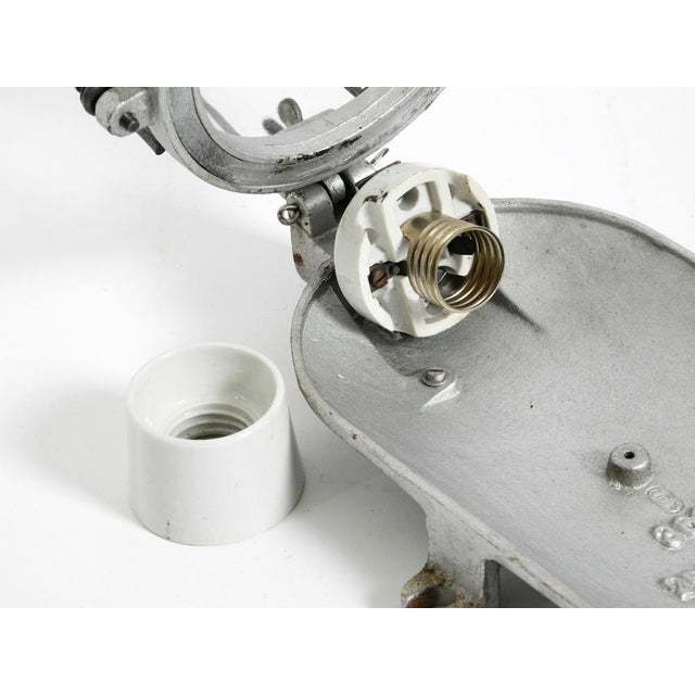 Large Vintage Factory Lamp in Cast Aluminum and Glass, 1950s For Sale - Image 15 of 18