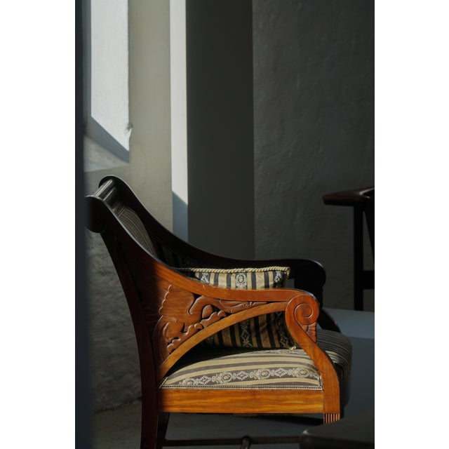 Brown Vintage Art Nouveau Armchairs in Mahogany by Thorvald Bindesbøll, 1920s, Set of 2 For Sale - Image 8 of 18