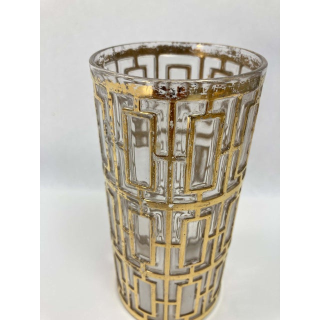 Mid-Century Modern 1960s Imperial Glass Shoji Barware Gold Collectible Single High Ball Glassware For Sale - Image 3 of 9